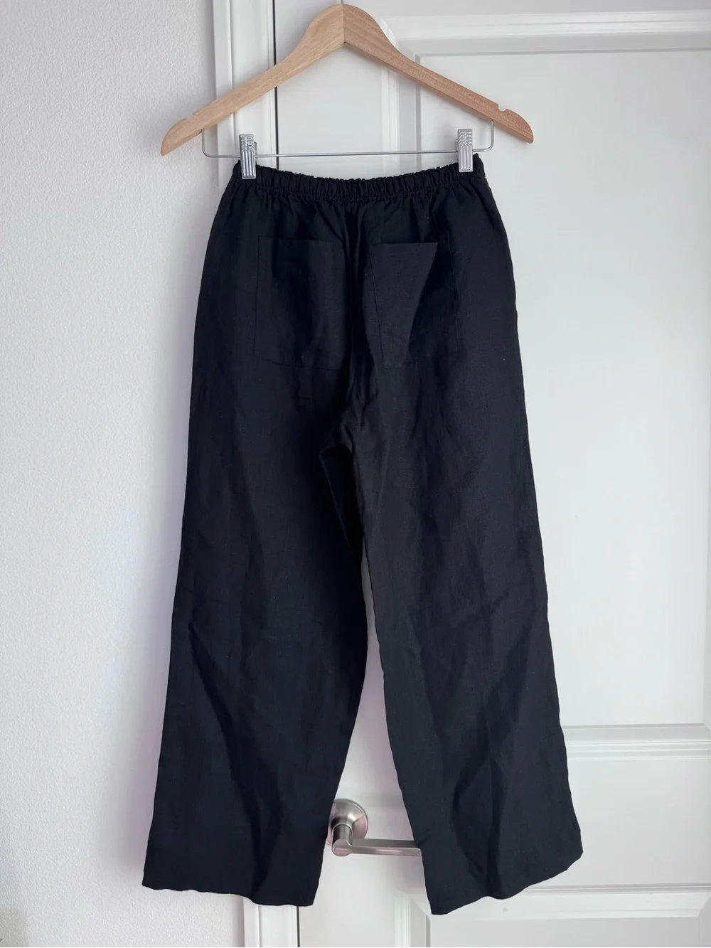 NWT J Crew Soleil Linen Pants In Black Size XS Petite